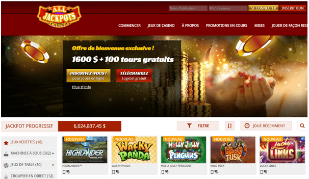 All Jackpots Casino Canada