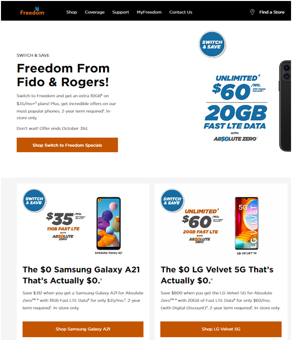 Freedom Mobile 5G Mobile Plans In Canada To Explore