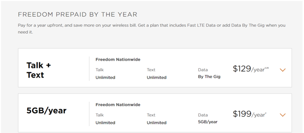 Freedom Pre paid mobile plans