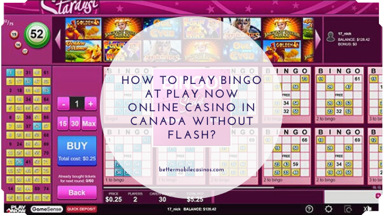 How to play bingo at PlayNow online casino in Canada without flash