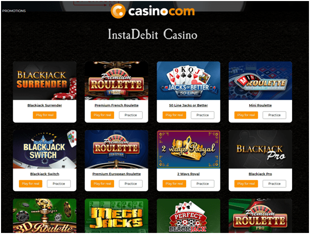 Instadebit Canada Casino online