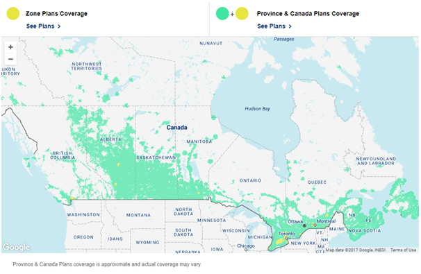 Lucky Mobile Coverage in Canada