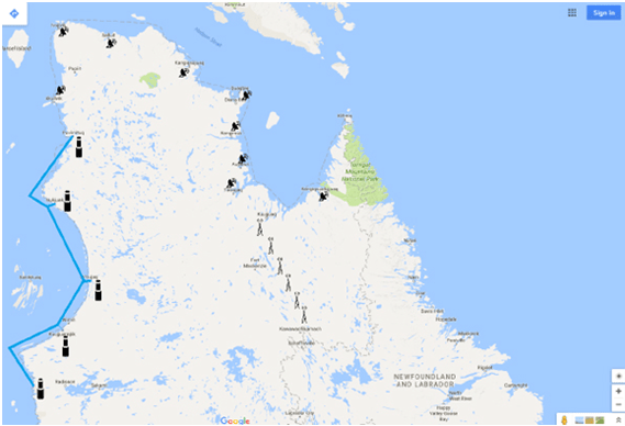 Map of Nunavik