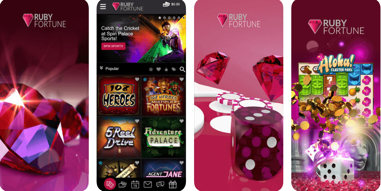 Ruby Fortune Casino App for slots