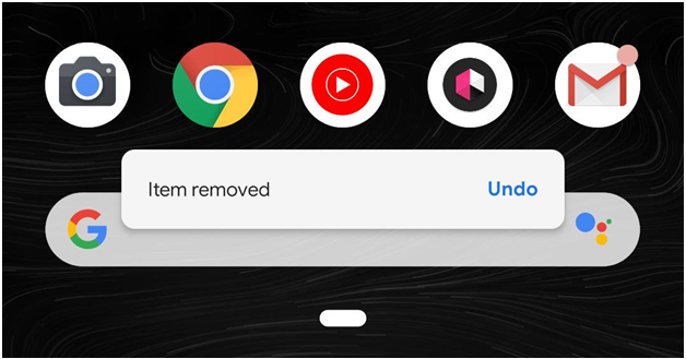 Android Q undo app removal