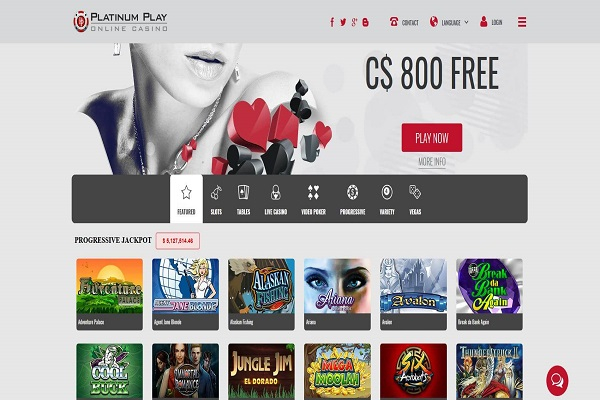 platinum play casino canada bonus